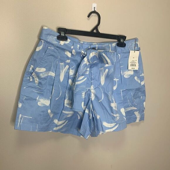 A New Day 14 blue white shorts NWT tie waist (H1) - Picture 1 of 9